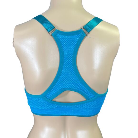 Kali and Win Womens Sports Bra Seamless Racerback Light Support Teal Med Large - Picture 4 of 8